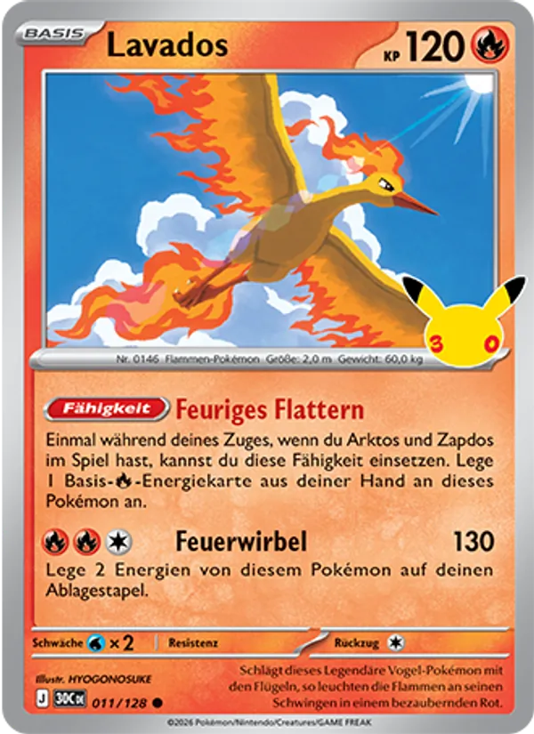 Karte Lavados aus 30 Jahre, Nummer 011/128
