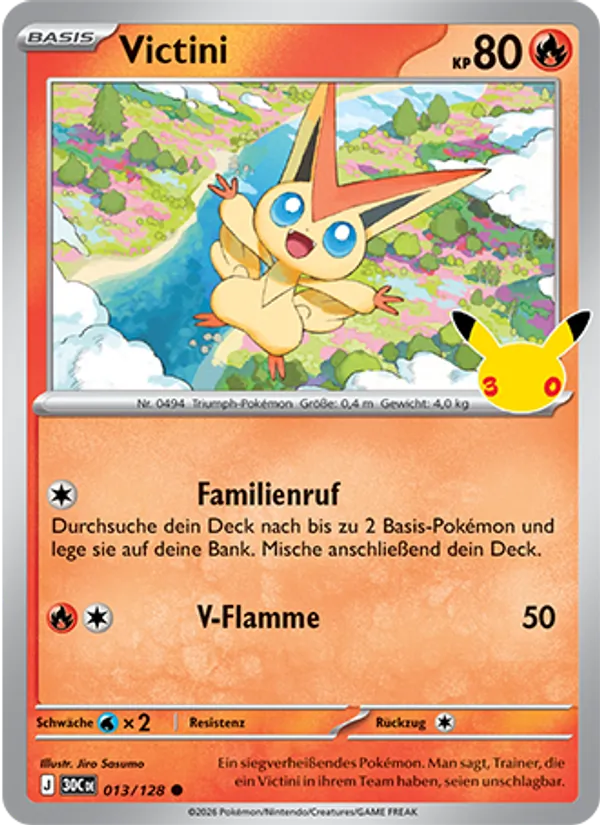 Karte Victini aus 30 Jahre, Nummer 013/128