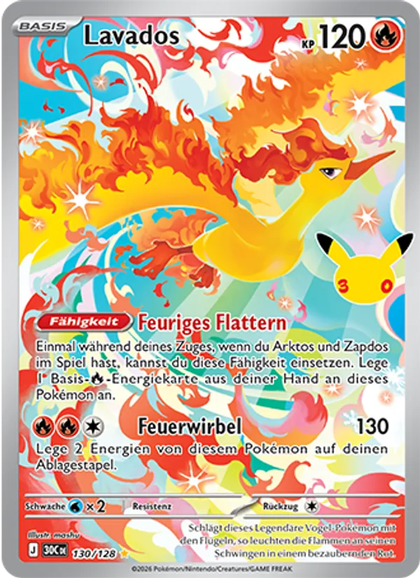 Karte Lavados aus 30 Jahre, Nummer 130/128