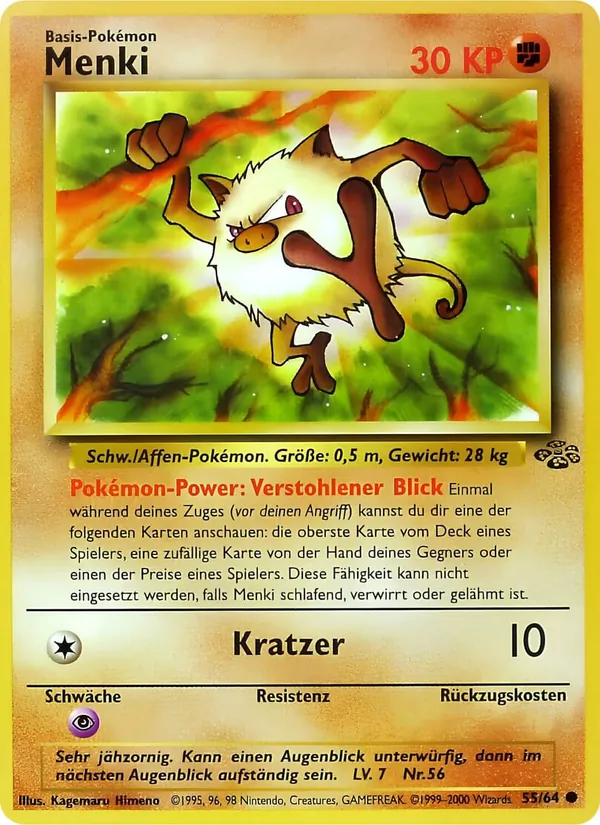 Karte Menki aus Dschungel, Nummer 55/64