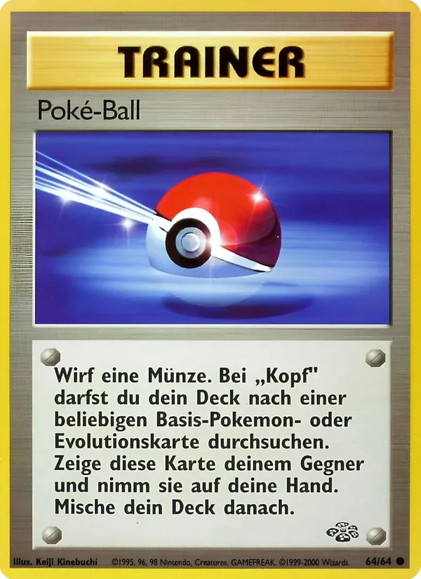 Karte Poké Ball aus Dschungel, Nummer 64/64