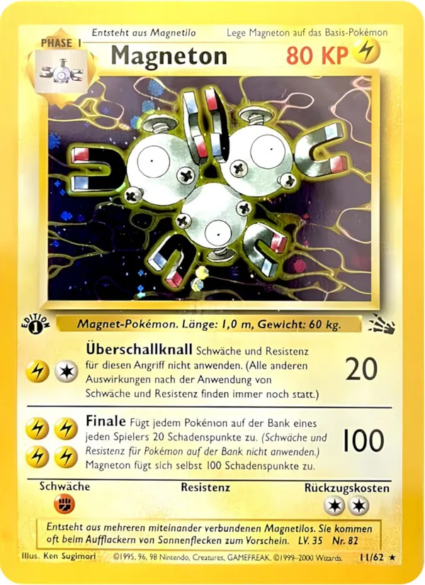 Karte Magneton aus Fossil, Nummer 11/62