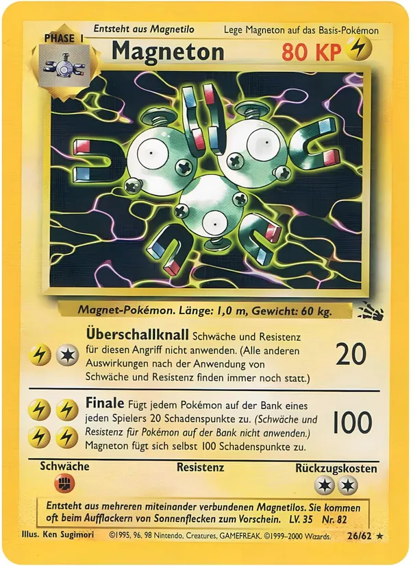 Karte Magneton aus Fossil, Nummer 26/62