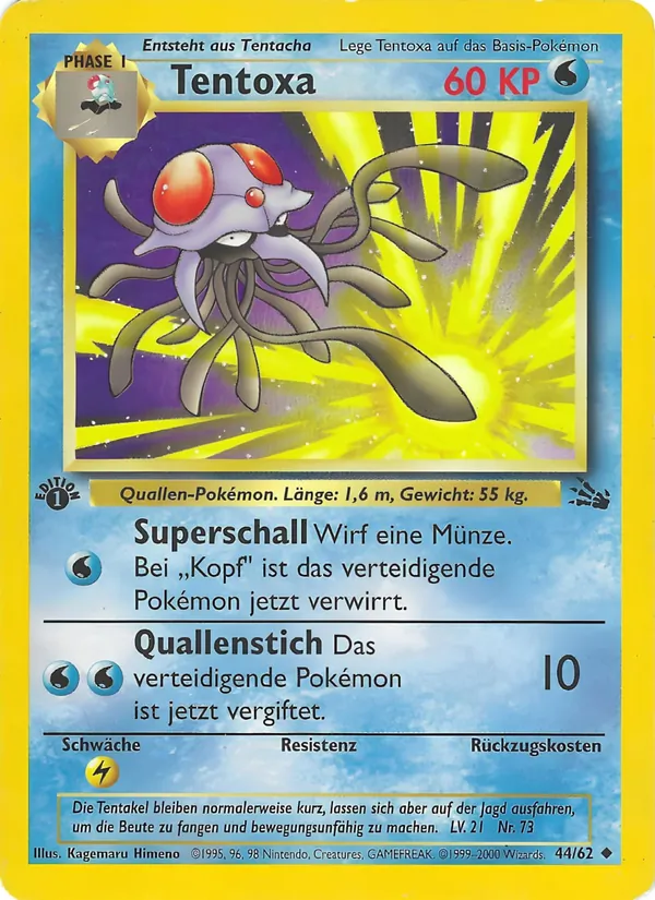 Karte Tentoxa aus Fossil, Nummer 44/62