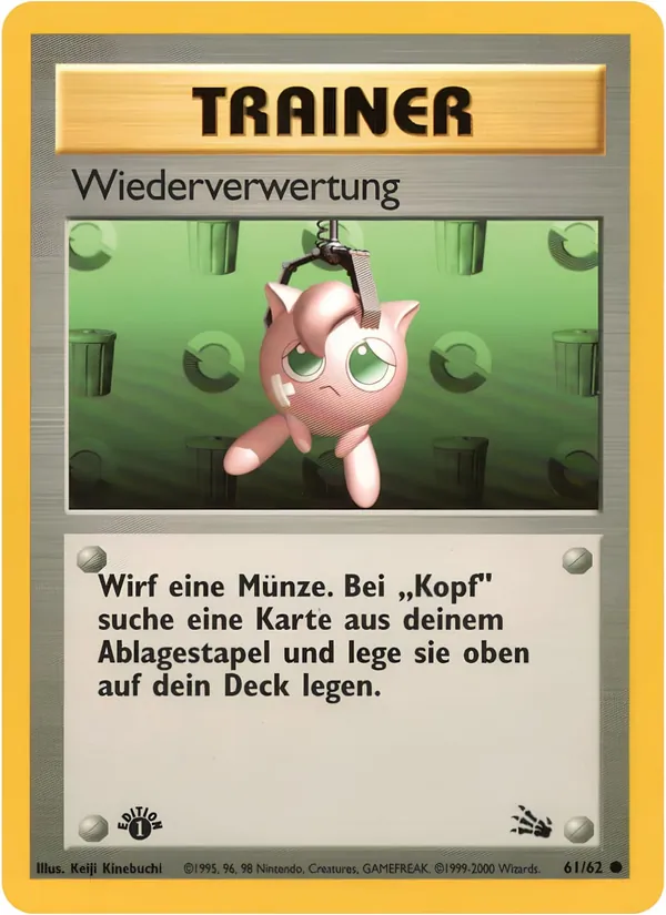 Karte Wiederverwertung aus Fossil, Nummer 61/62