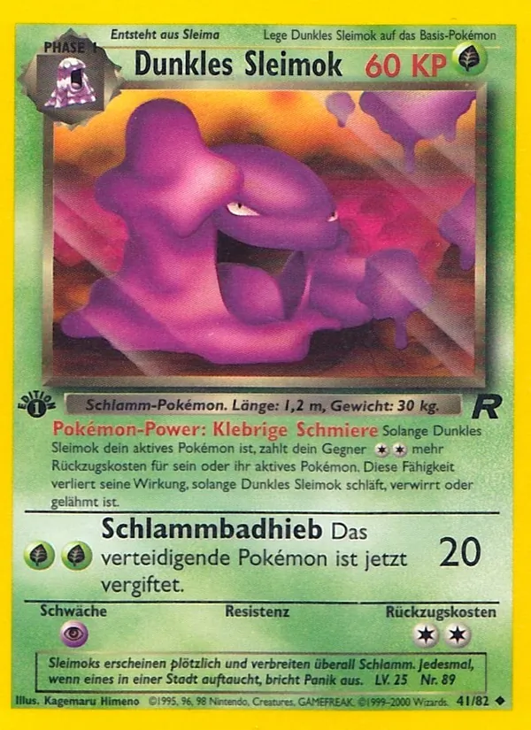 Karte Dunkles Sleimok aus Team Rocket, Nummer 41/82