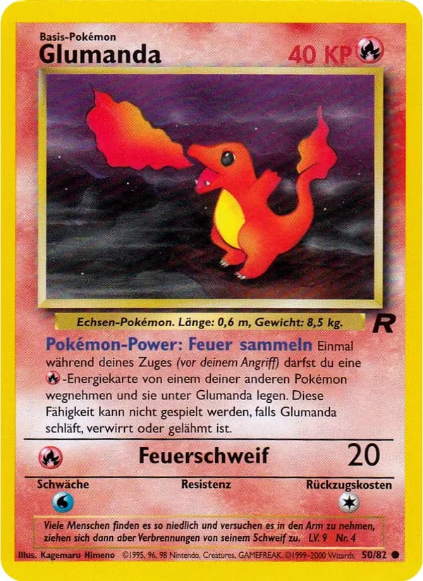 Karte Glumanda aus Team Rocket, Nummer 50/82