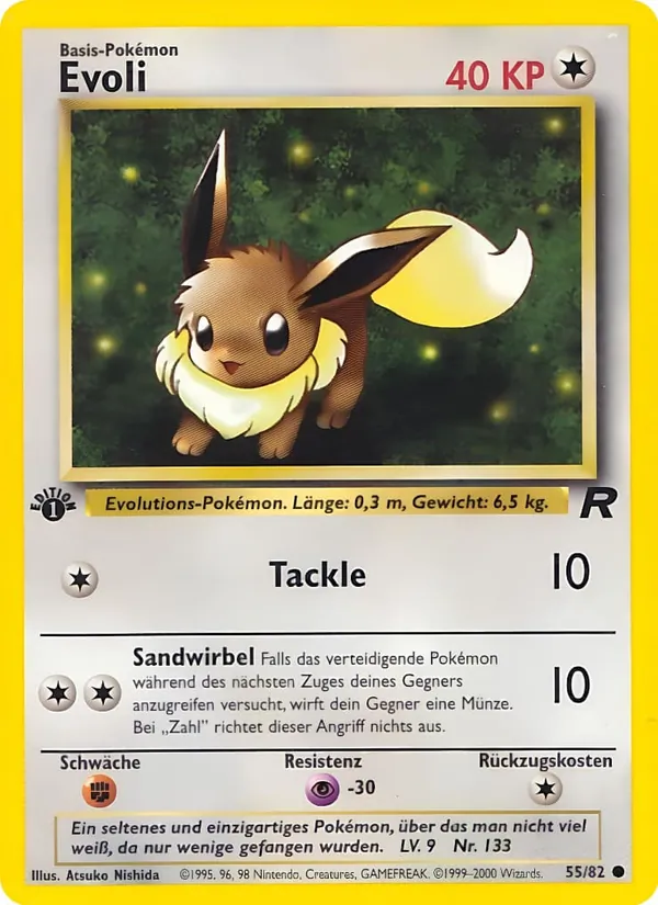 Karte Evoli aus Team Rocket, Nummer 55/82