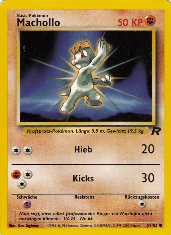 Karte Machollo aus Team Rocket, Nummer 59/82