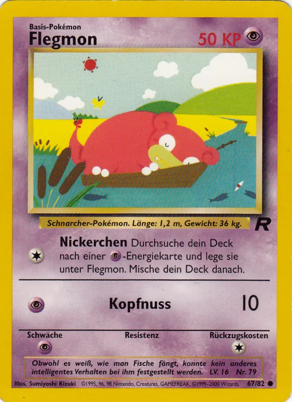 Karte Flegmon aus Team Rocket, Nummer 67/82