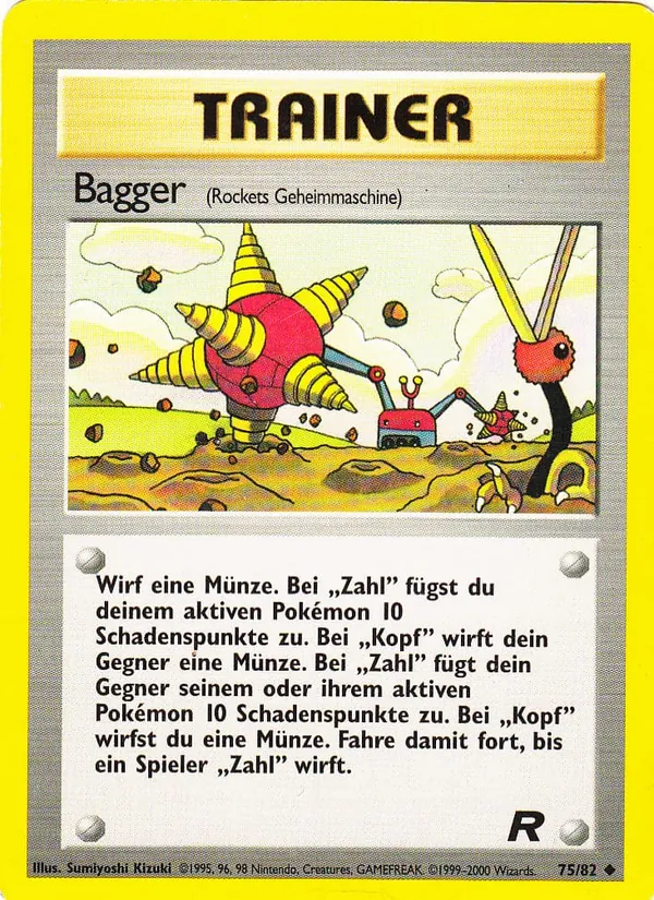 Karte Bagger aus Team Rocket, Nummer 75/82