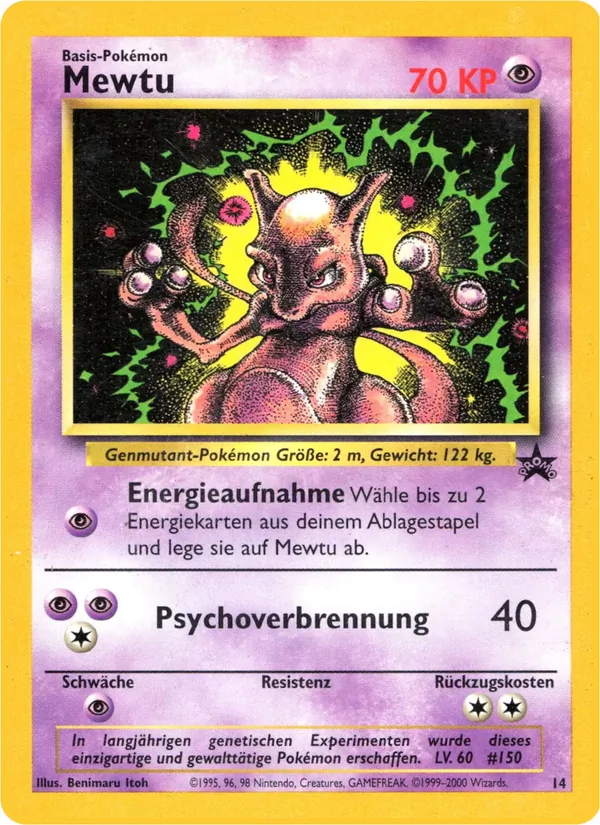 Karte Mewtu aus Wizards Black Star Promos, Nummer 14/53