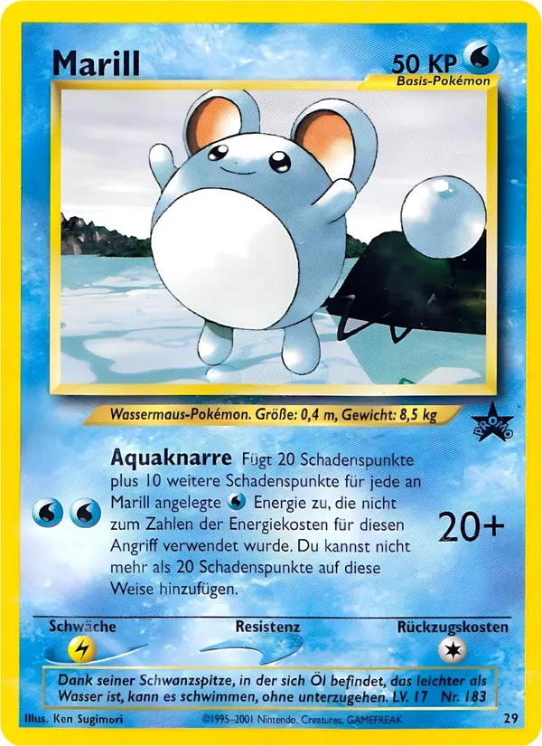 Karte Marill aus Wizards Black Star Promos, Nummer 29/53