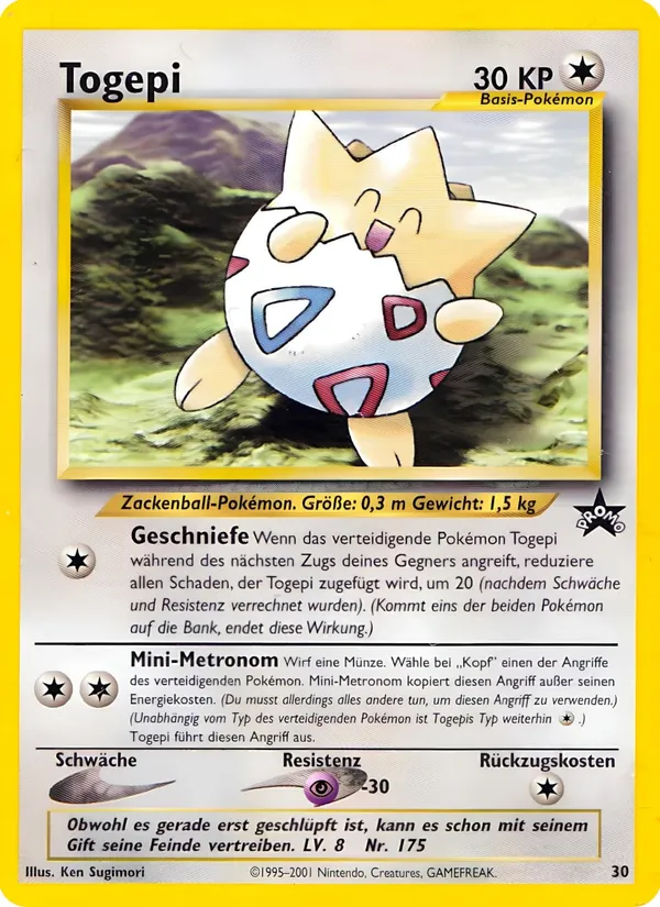 Karte Togepi aus Wizards Black Star Promos, Nummer 30/53