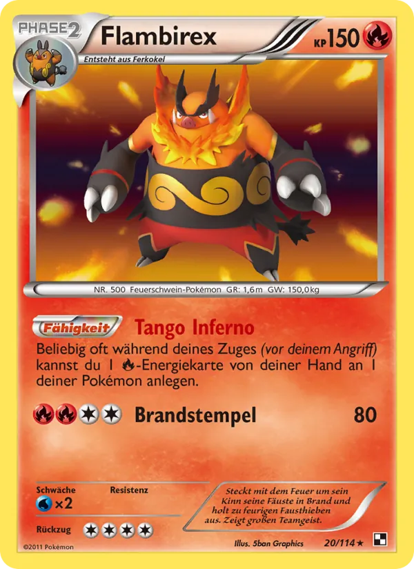 Karte Flambirex aus Schwarz & Weiß, Nummer 20/114