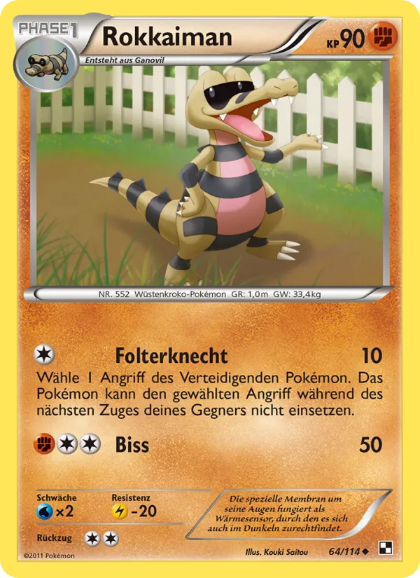 Karte Rokkaiman aus Schwarz & Weiß, Nummer 64/114