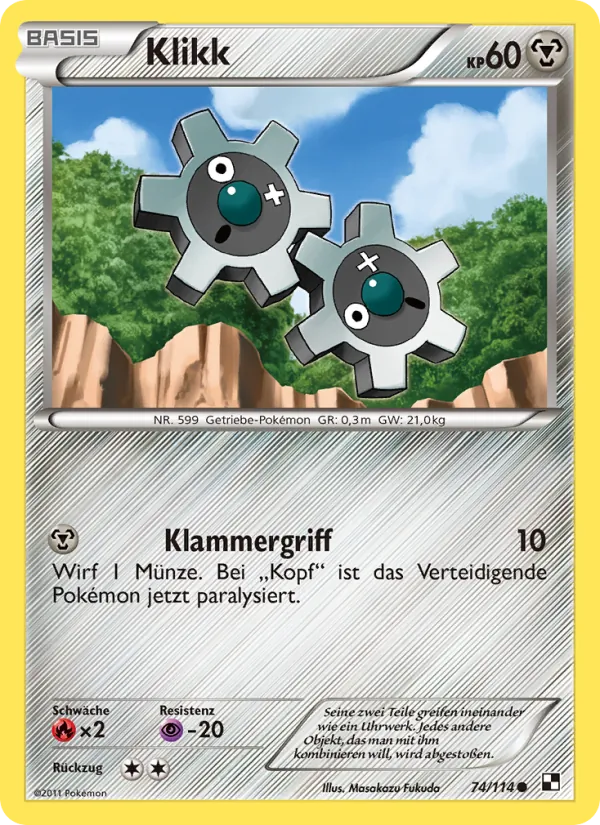 Karte Klikk aus Schwarz & Weiß, Nummer 74/114