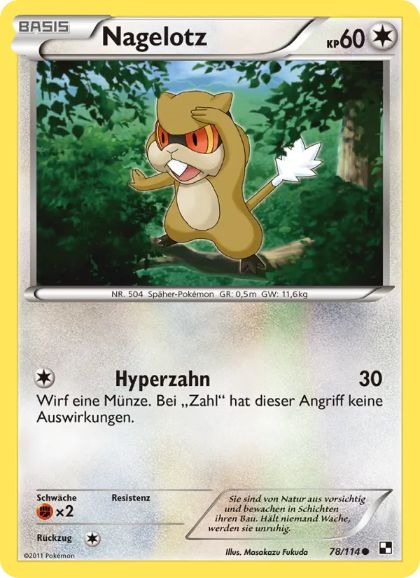 Karte Nagelotz aus Schwarz & Weiß, Nummer 78/114