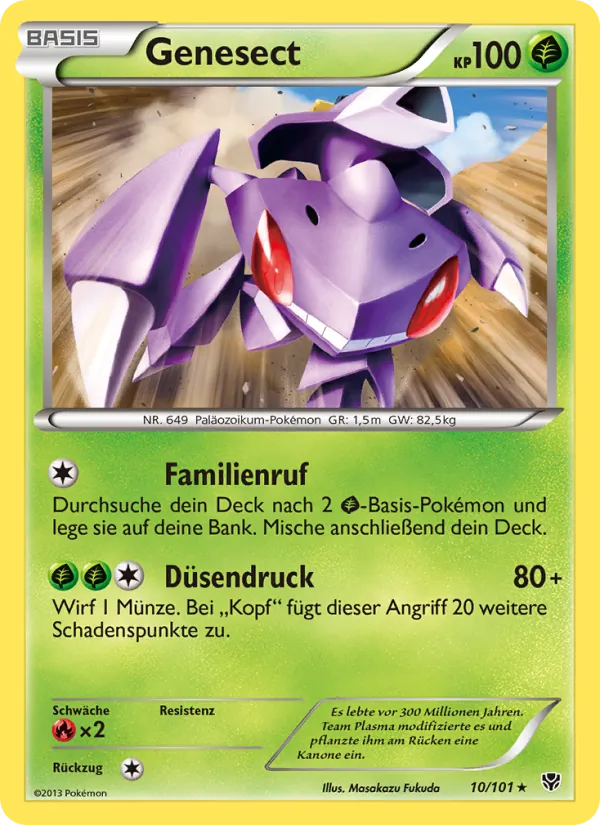 Karte Genesect aus Plasma-Blaster, Nummer 10/101