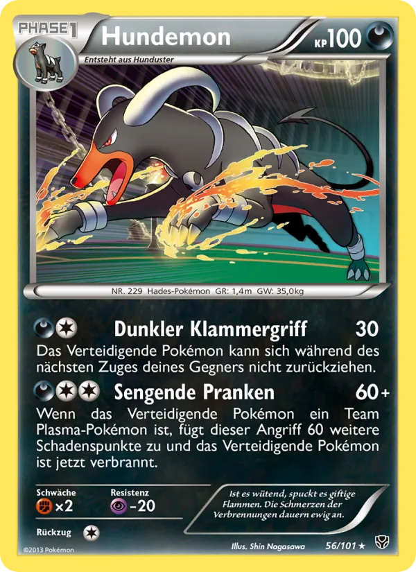 Karte Hundemon aus Plasma-Blaster, Nummer 56/101