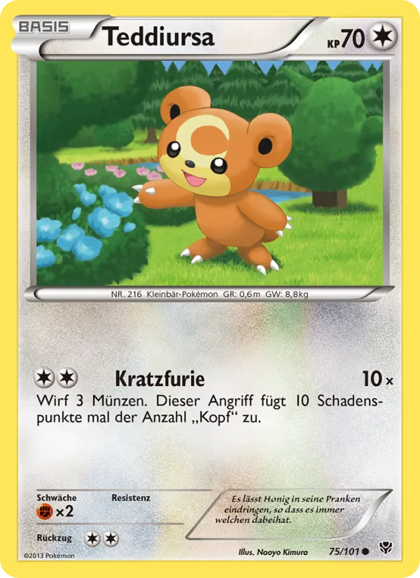 Karte Teddiursa aus Plasma-Blaster, Nummer 75/101