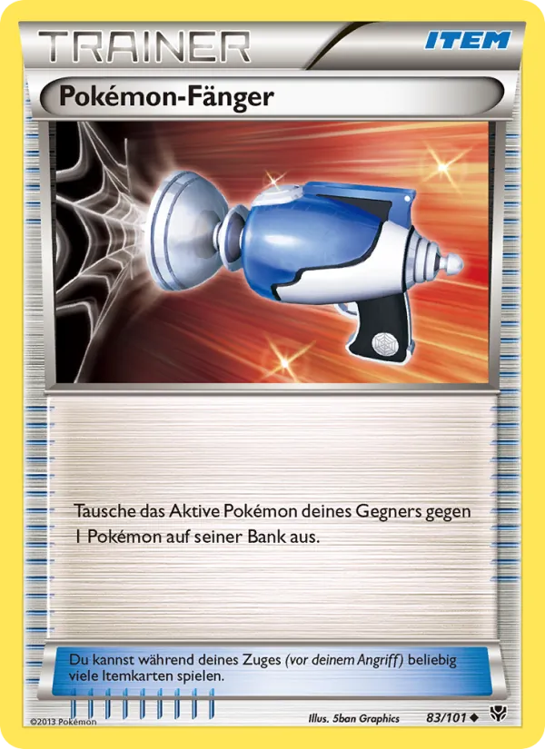 Karte Pokémon-Fänger aus Plasma-Blaster, Nummer 83/101