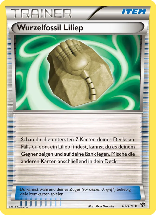 Karte Wurzelfossil Liliep aus Plasma-Blaster, Nummer 87/101