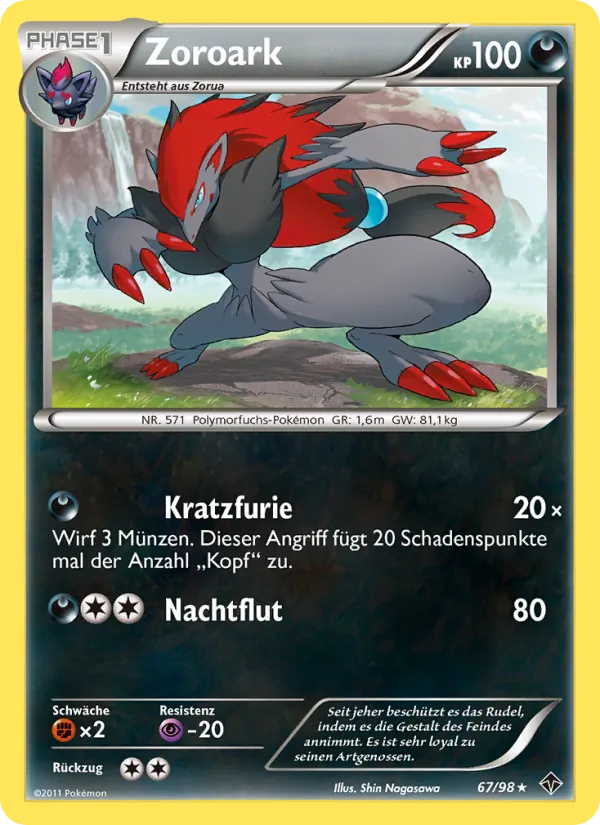 Karte Zoroark aus Aufstreben der Mächtigen, Nummer 67/98