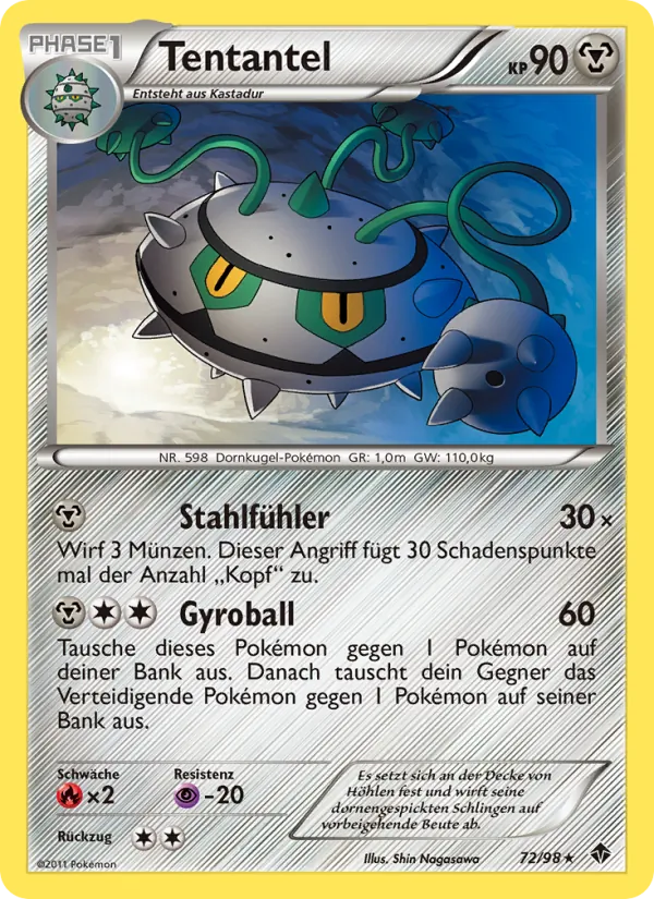 Karte Tentantel aus Aufstreben der Mächtigen, Nummer 72/98