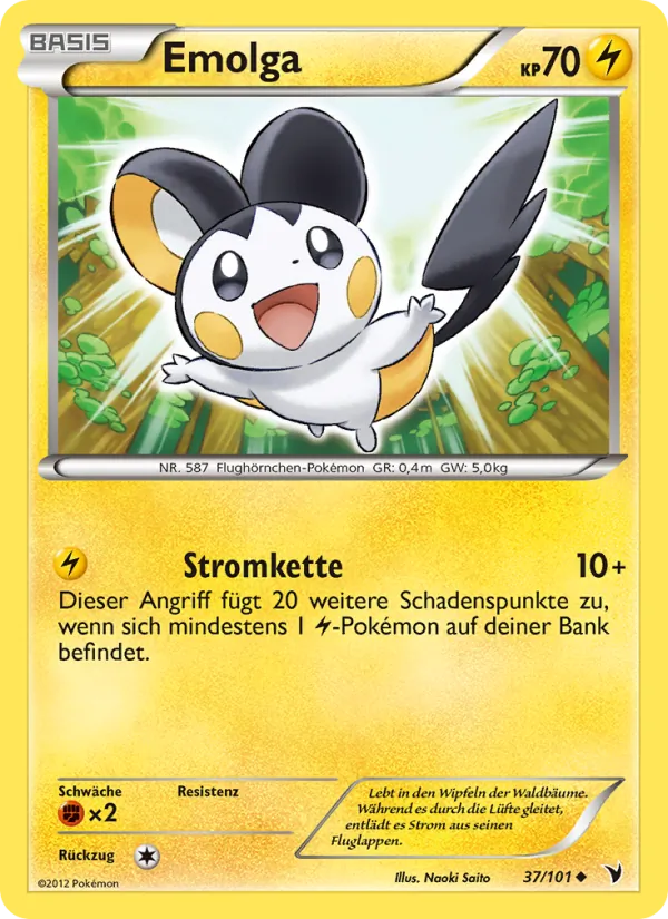 Karte Emolga aus Königliche Siege, Nummer 37/101