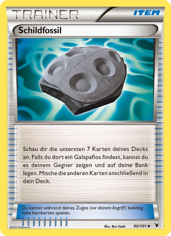 Karte Schildfossil aus Königliche Siege, Nummer 90/101