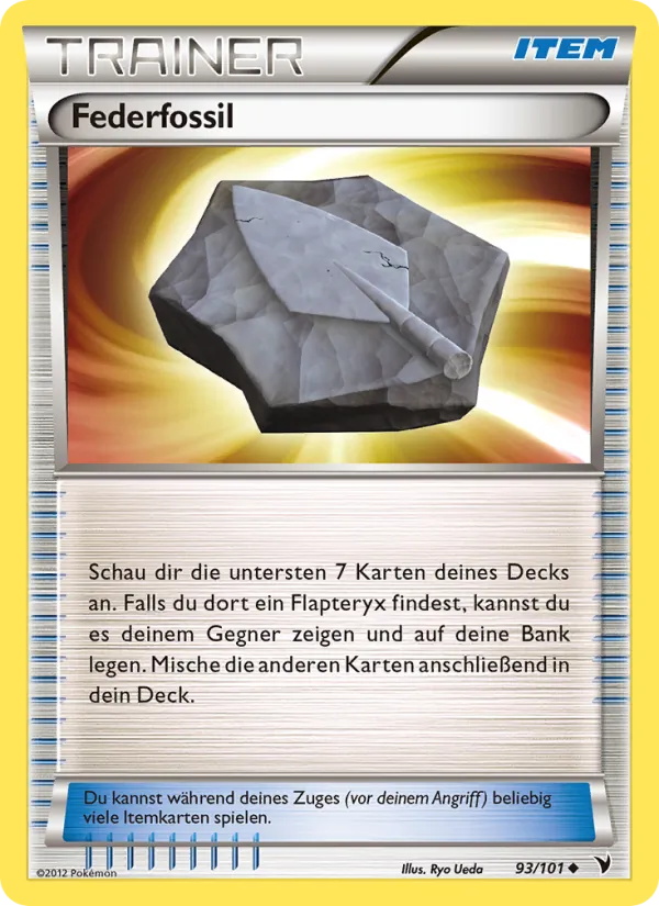 Karte Federfossil aus Königliche Siege, Nummer 93/101