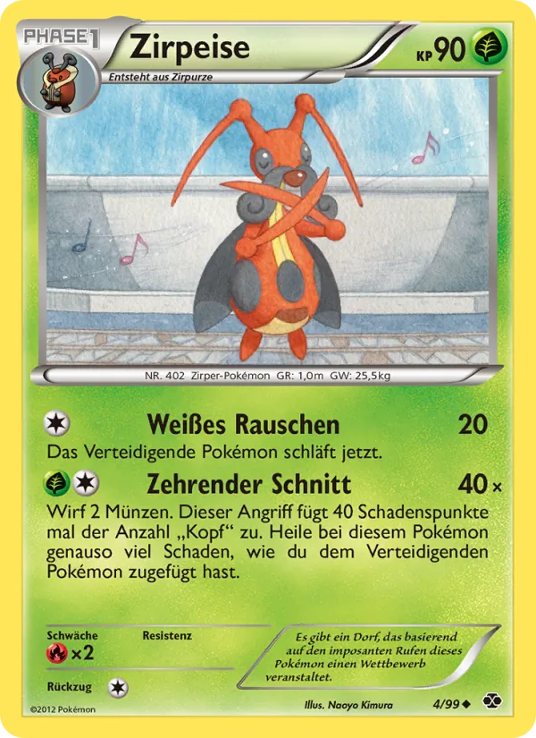 Karte Zirpeise aus Kommende Schicksale, Nummer 4/99