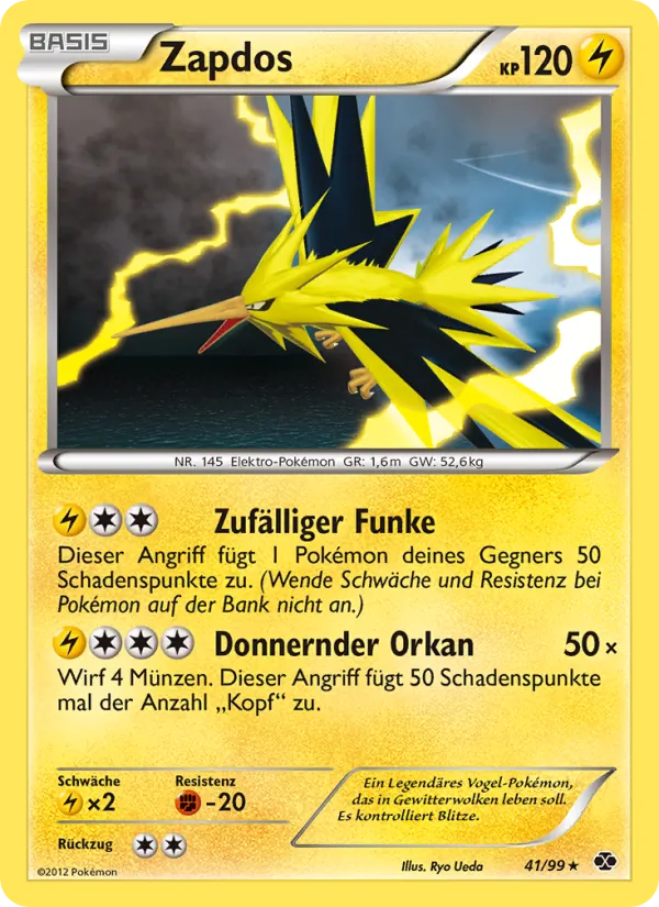 Karte Zapdos aus Kommende Schicksale, Nummer 41/99