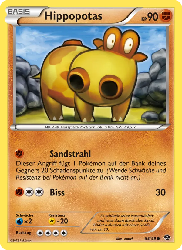 Karte Hippopotas aus Kommende Schicksale, Nummer 65/99