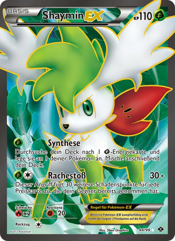Karte Shaymin-EX aus Kommende Schicksale, Nummer 94/99