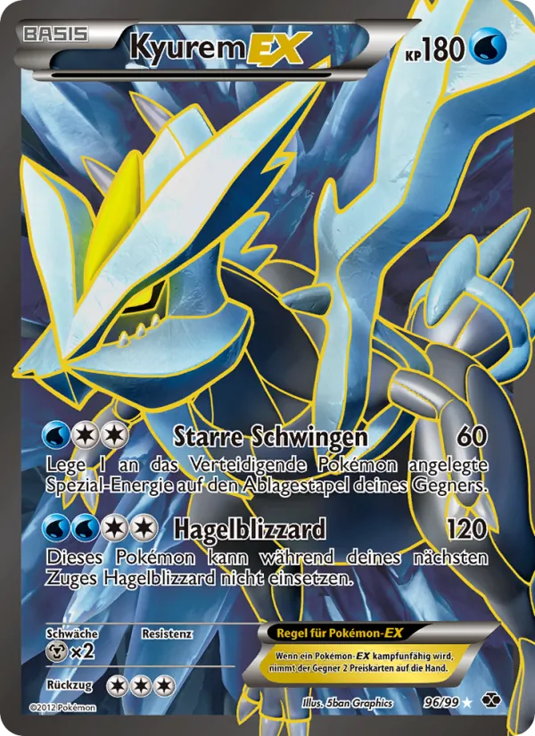 Karte Kyurem-EX aus Kommende Schicksale, Nummer 96/99