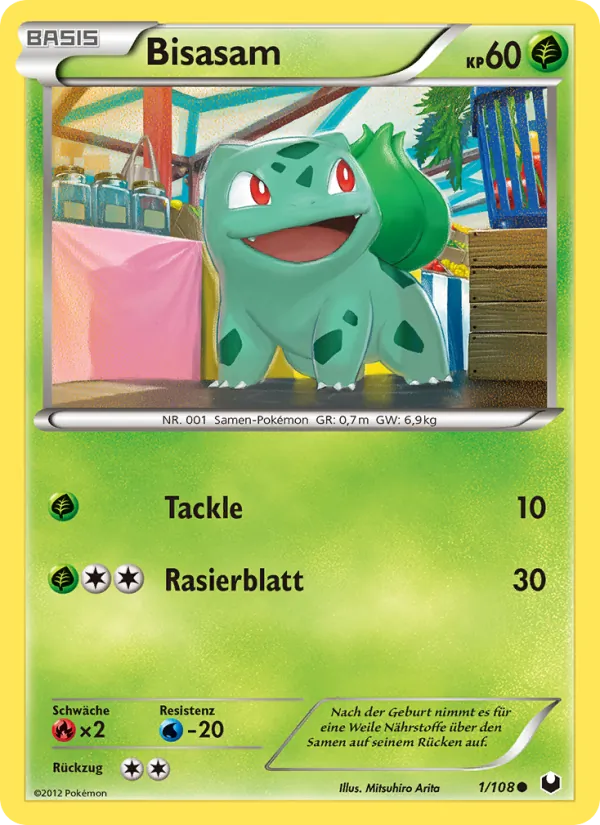 Karte Bisasam aus Erforscher der Finsternis, Nummer 1/108