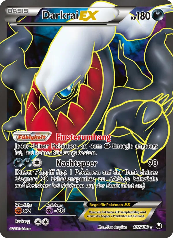 Karte Darkrai-EX aus Erforscher der Finsternis, Nummer 107/108