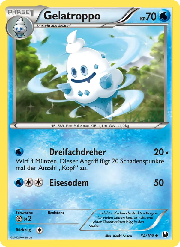 Karte Gelatroppo aus Erforscher der Finsternis, Nummer 34/108