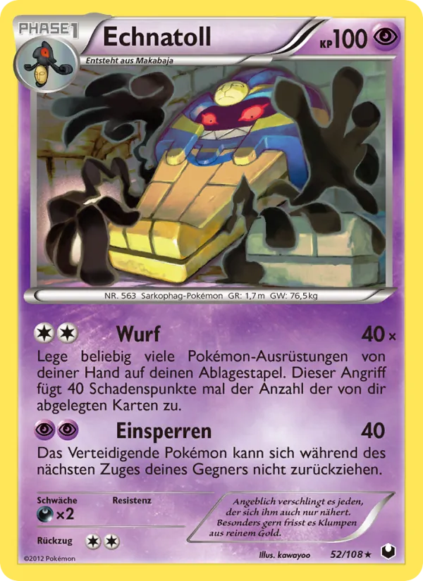 Karte Echnatoll aus Erforscher der Finsternis, Nummer 52/108