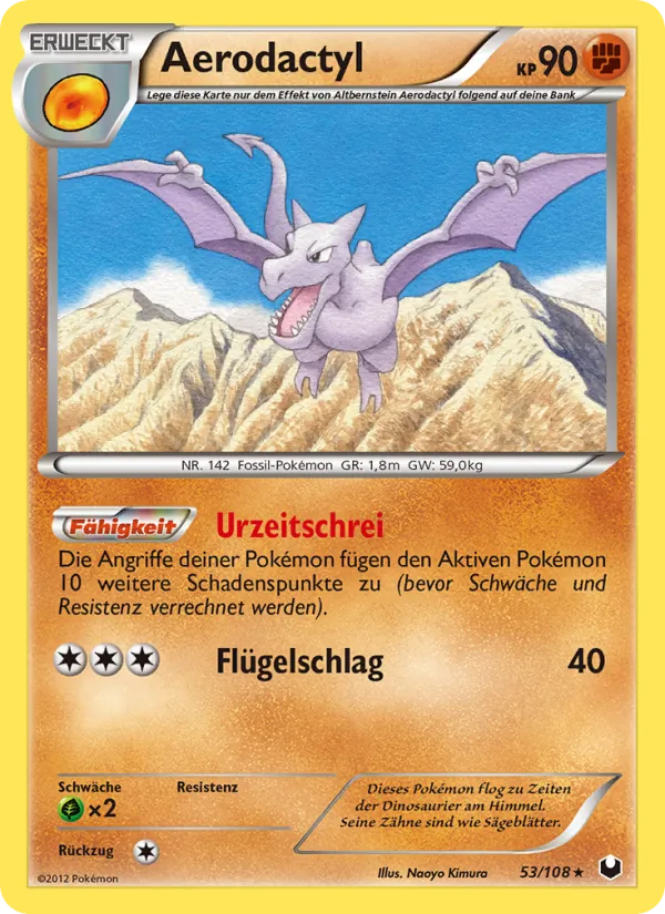 Karte Aerodactyl aus Erforscher der Finsternis, Nummer 53/108