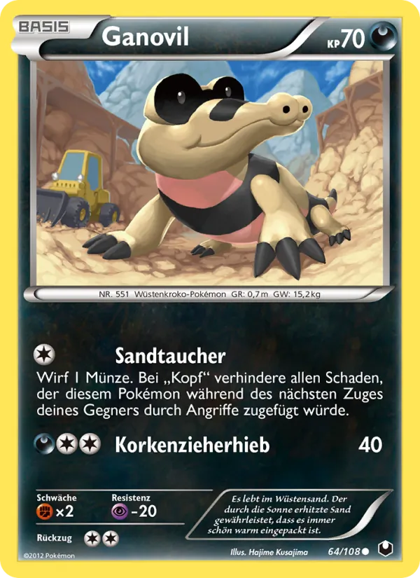 Karte Ganovil aus Erforscher der Finsternis, Nummer 64/108
