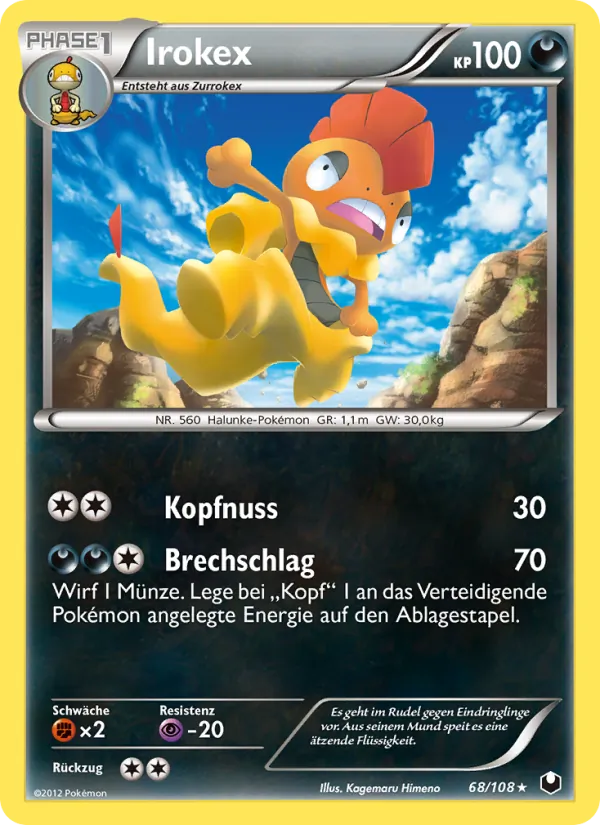Karte Irokex aus Erforscher der Finsternis, Nummer 68/108