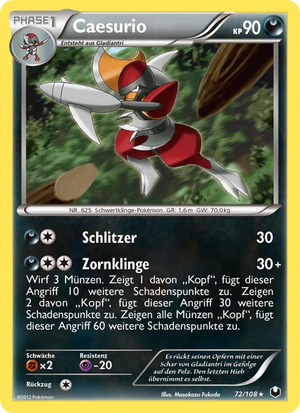 Karte Caesurio aus Erforscher der Finsternis, Nummer 72/108