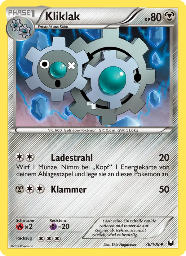 Karte Kliklak aus Erforscher der Finsternis, Nummer 76/108