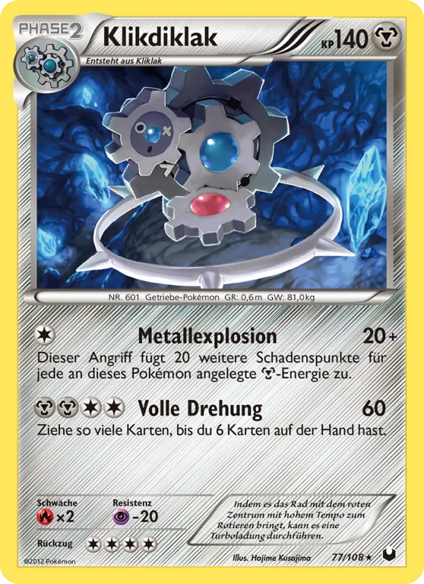 Karte Klikdiklak aus Erforscher der Finsternis, Nummer 77/108
