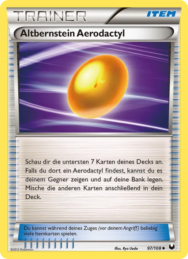 Karte Altbernstein Aerodactyl aus Erforscher der Finsternis, Nummer 97/108
