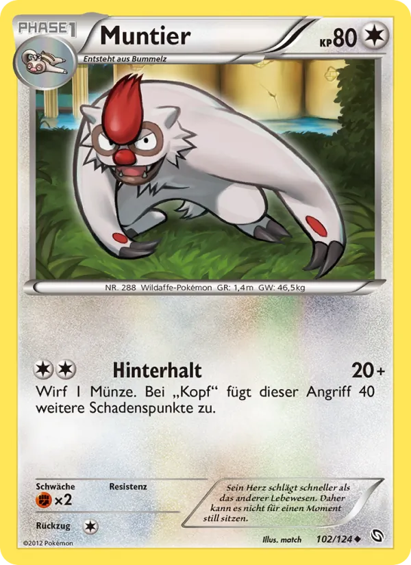 Karte Muntier aus Hoheit der Drachen, Nummer 102/124