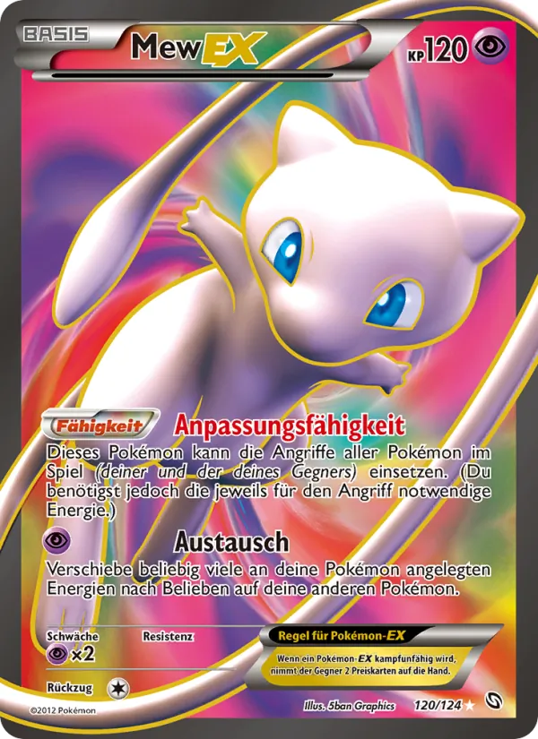 Karte Mew-EX aus Hoheit der Drachen, Nummer 120/124